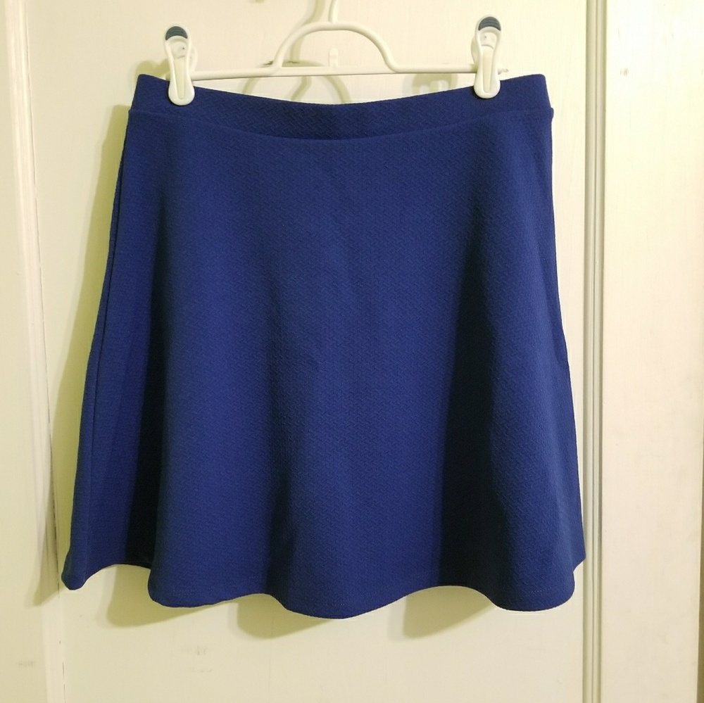 H&M Grover Blue A-Line Miniskirt, M